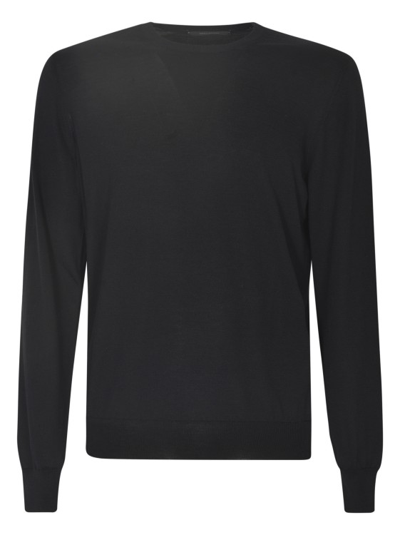 Shop Tagliatore Crewneck Sweater In Black