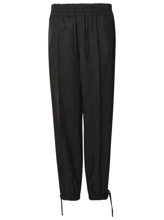 Jil Sander Lace-up Trousers In Black