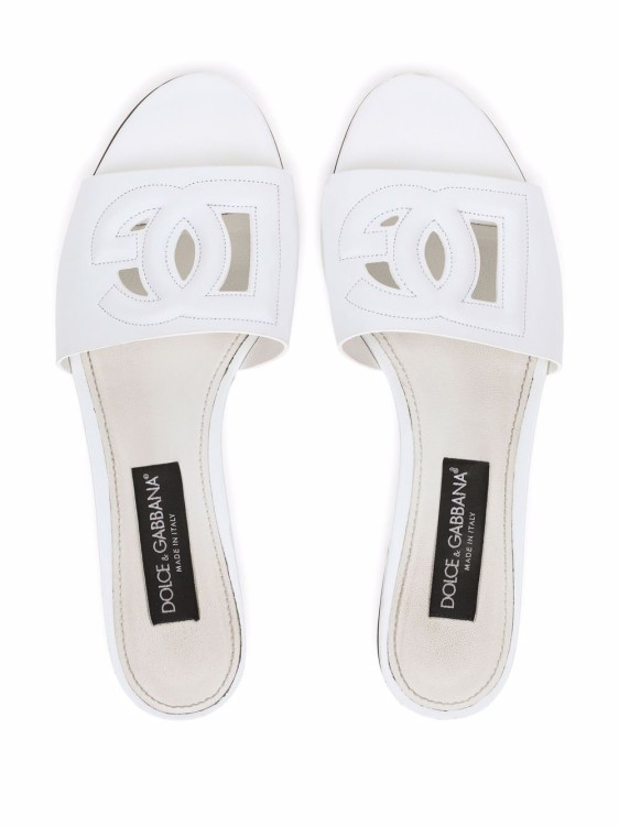 Shop Dolce & Gabbana Dg Millennials Logo Slides In White