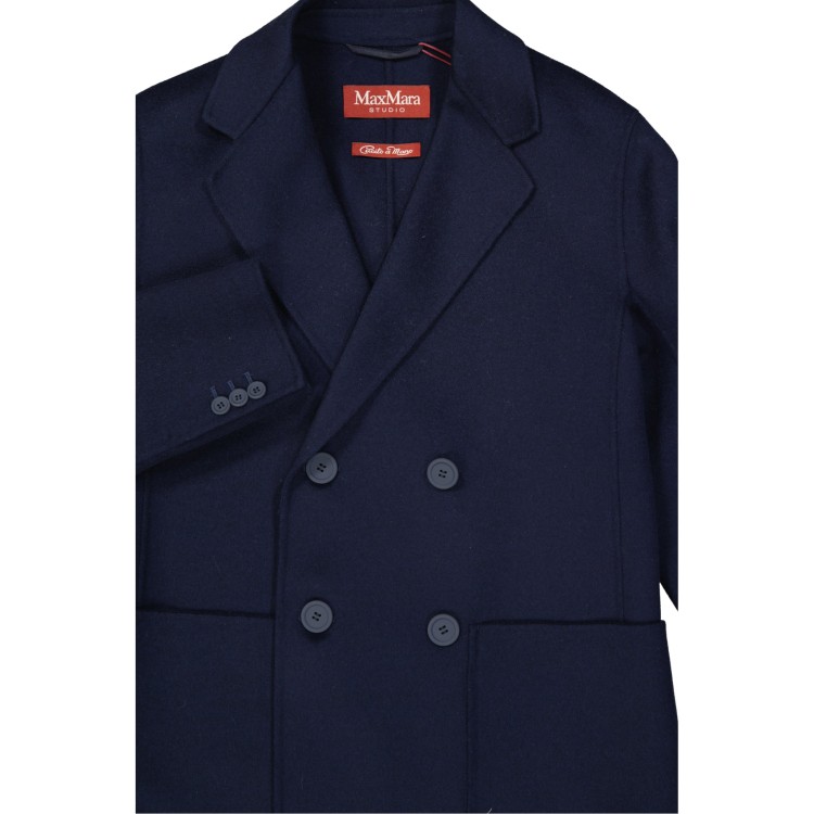 Shop Max Mara Bric Wool Jacket In Blue