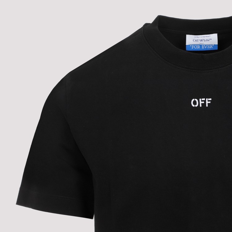 Shop Off-white Stitch Arrow Black Cotton T-shirt