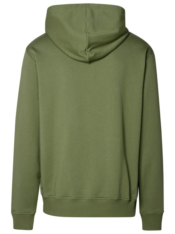 Shop Balmain Green Cotton Sweatshirt