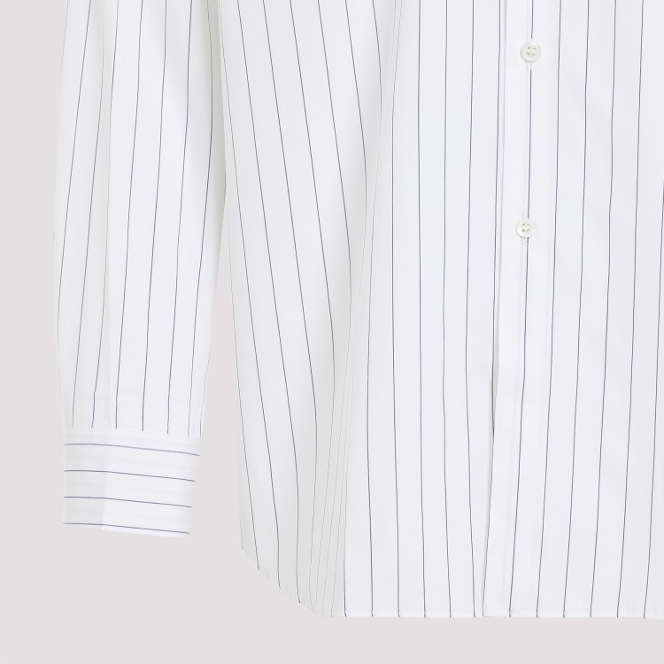 Shop Comme Des Garçons White Striped Poplin Shirt