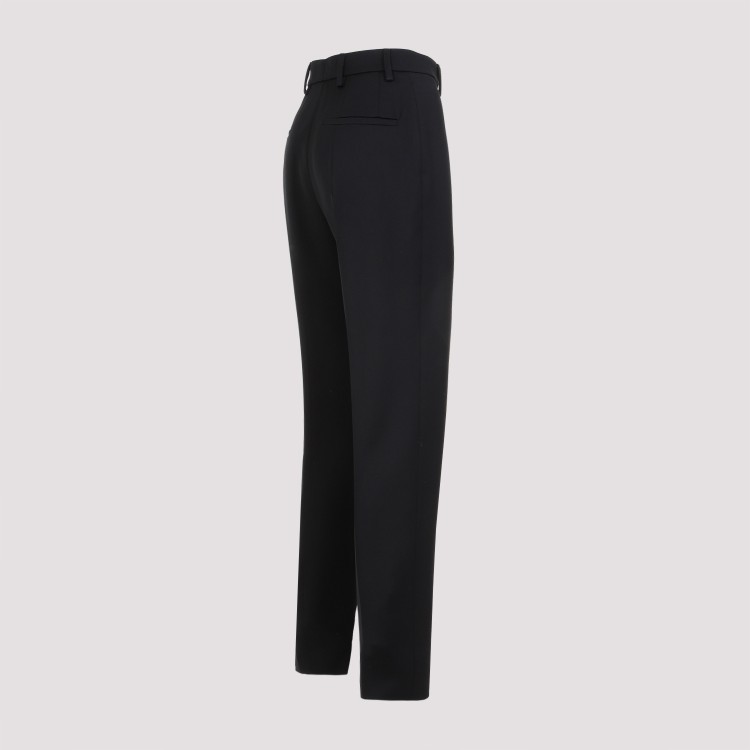 Shop Prada Black Wool Trousers