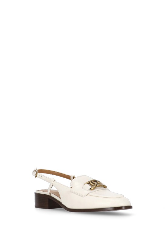 Shop Tod's Leather Mules In Neutrals