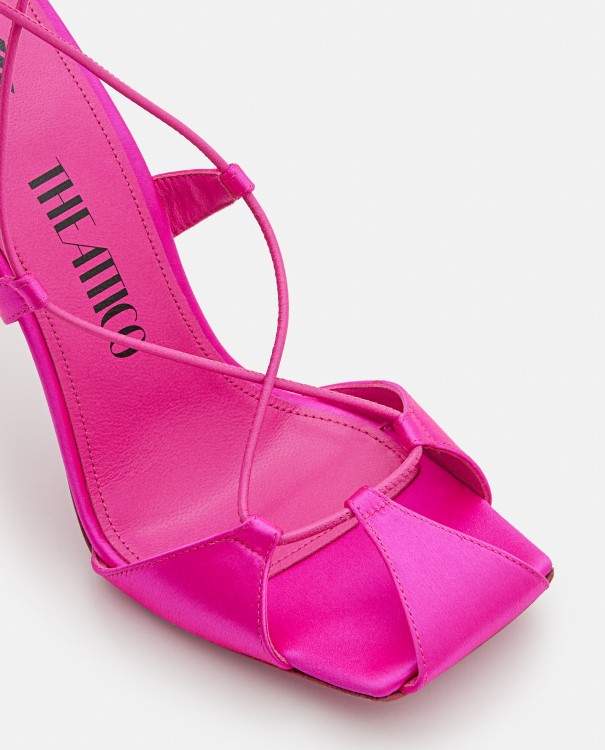 Shop Attico 105mm Adele Ankle Strap Sandals In Pink