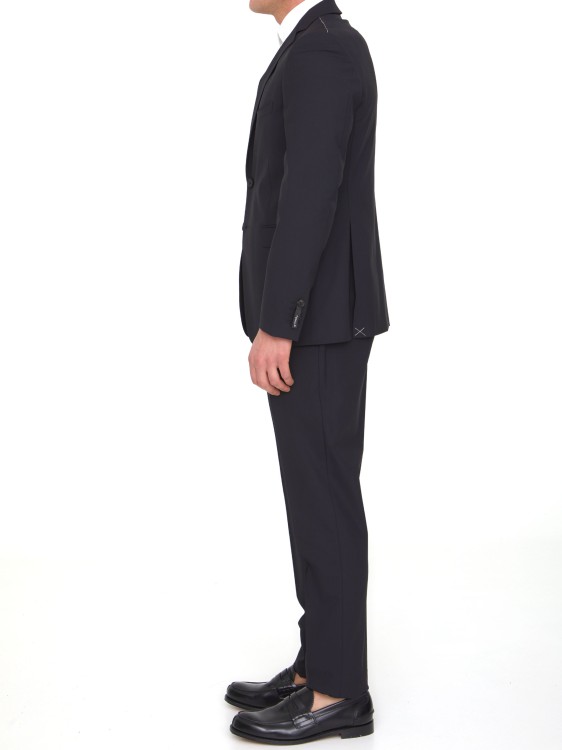 Tonello Black Wool Two-piece Suit In Black