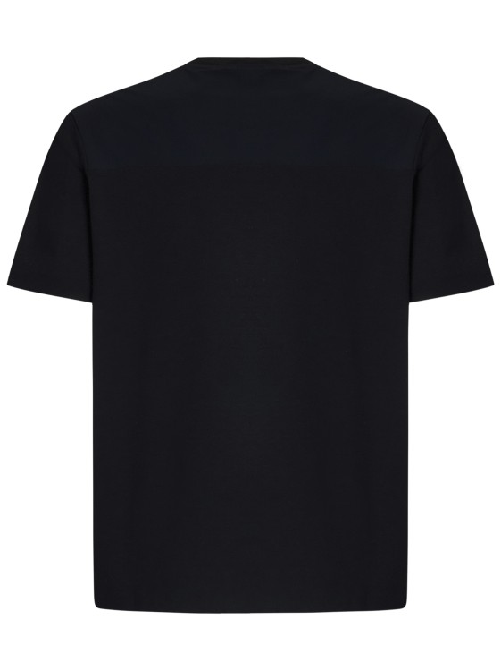 Shop Herno Black Superfine Stretch Cotton Jersey T-shirt