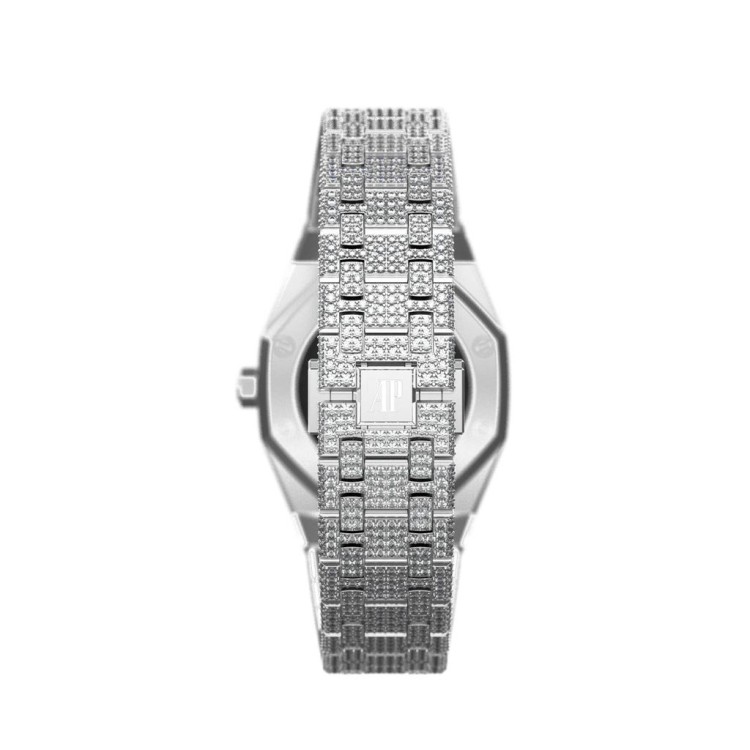 Shop Private Label London Customized Reflekt Gem Rolex Datejust 41 In Silver