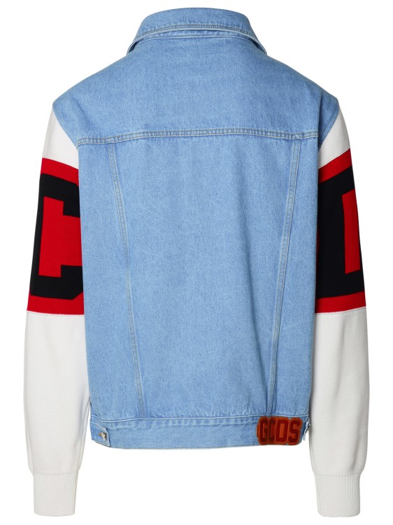 Shop Gcds Multicolor Cotton Jacket In Blue