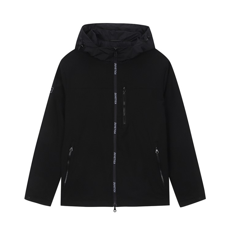 Shop Duvetica Cugo Hooded Jacket In Black