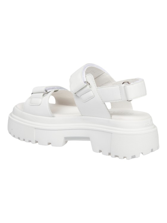 Shop Hogan H644 White Sandals