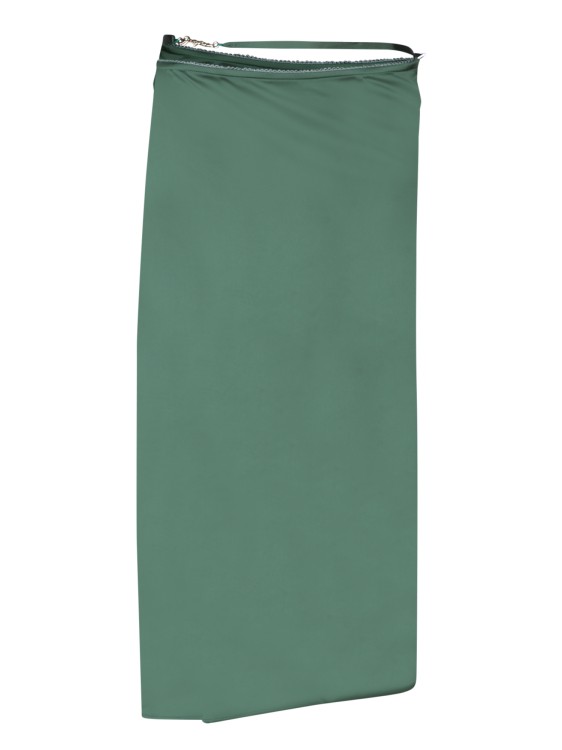 Shop Jacquemus Viscose Skirt In Green
