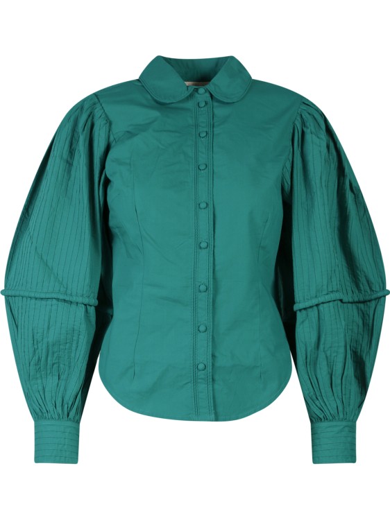 Shop Ulla Johnson Green Cotton Shirt