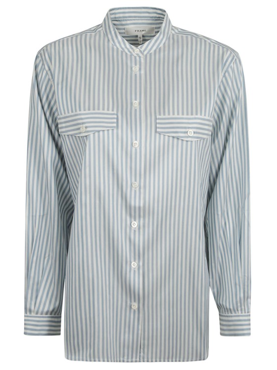 Shop Frame Stripe Shirt In Blue