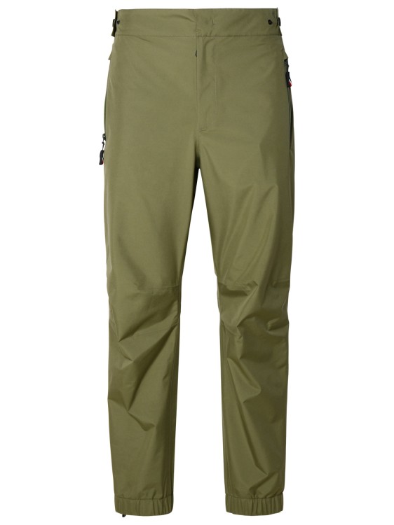 Shop Moncler Green Polyester Pants In Brown