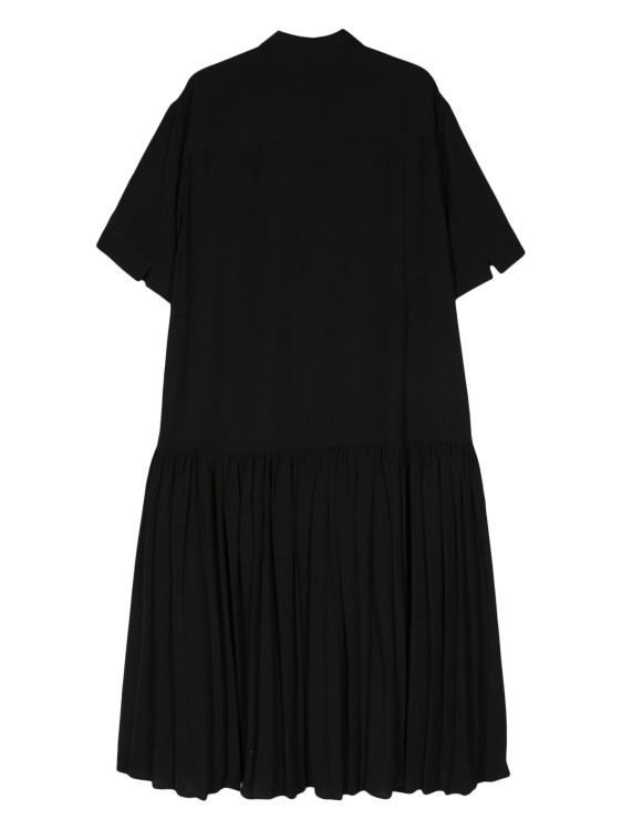Shop Jil Sander Black Mushroom-embroidered Midi Dress