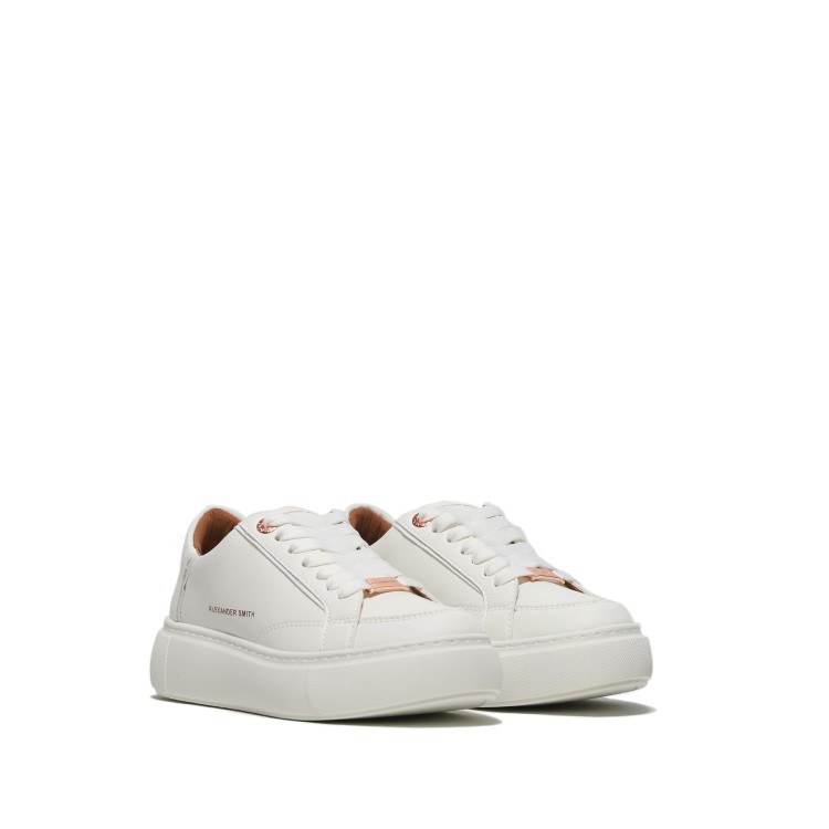 Shop Alexander Smith Vegan Sneaker In Imitation Leather Derived From White Corn