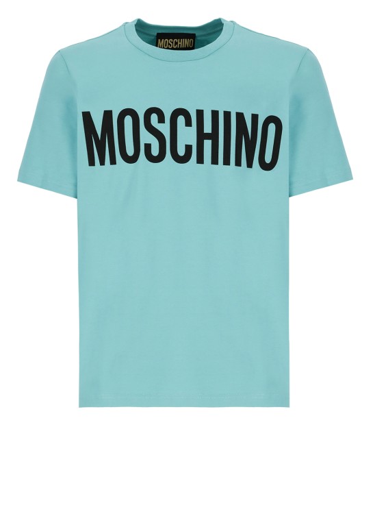 Shop Moschino T-shirt With Logo In Blue