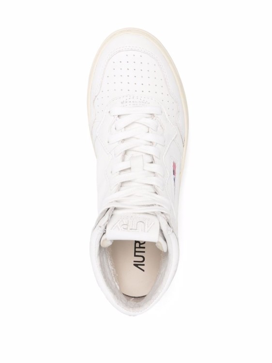 Shop Autry Medalist Logo-patch Lace-up Sneakers In Neutrals