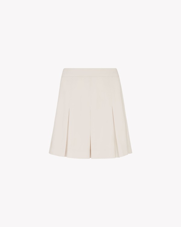 Shop Serena Bute Pleated Mini Skirt - Ecru In White