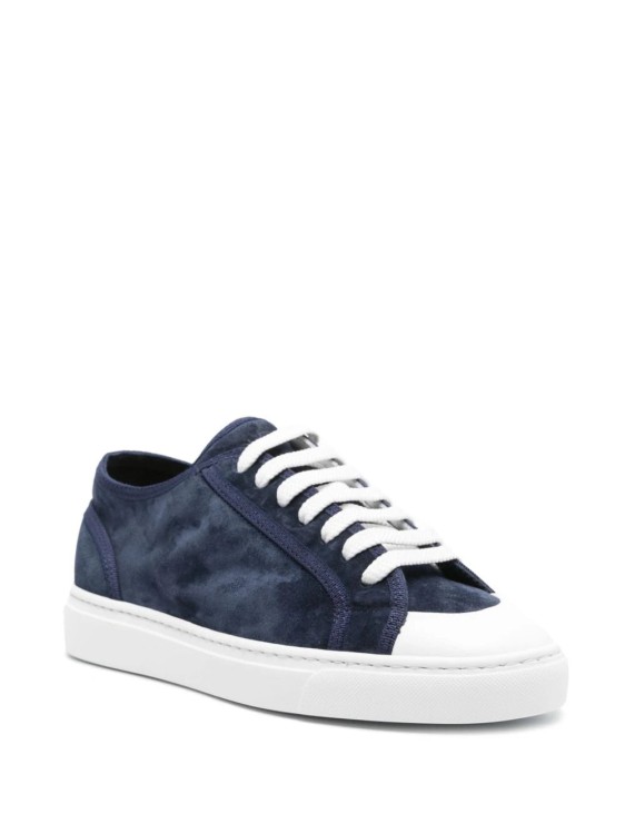 Doucal's Lace-up Low-cut Casual Shoes In Blue
