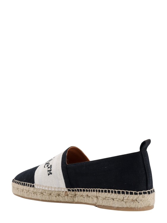 Shop Off-white Canvas Espadrillas With Embroidered Logo In Black