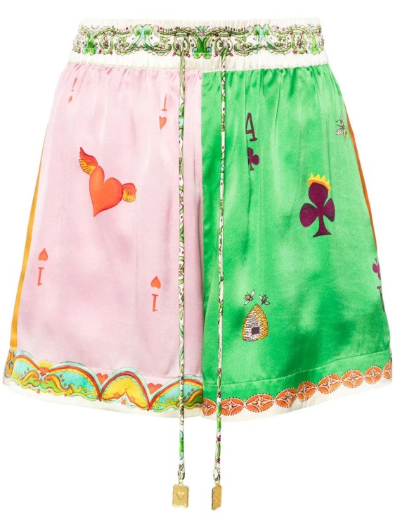 Alemais Remmy Graphic-print Shorts In Multicolor