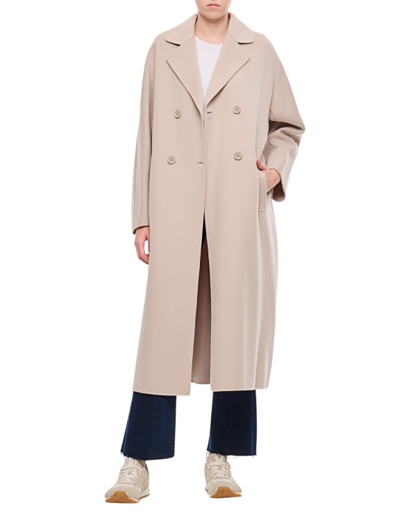 Max Mara Capi Double Breasted Oversize Coat In Pink