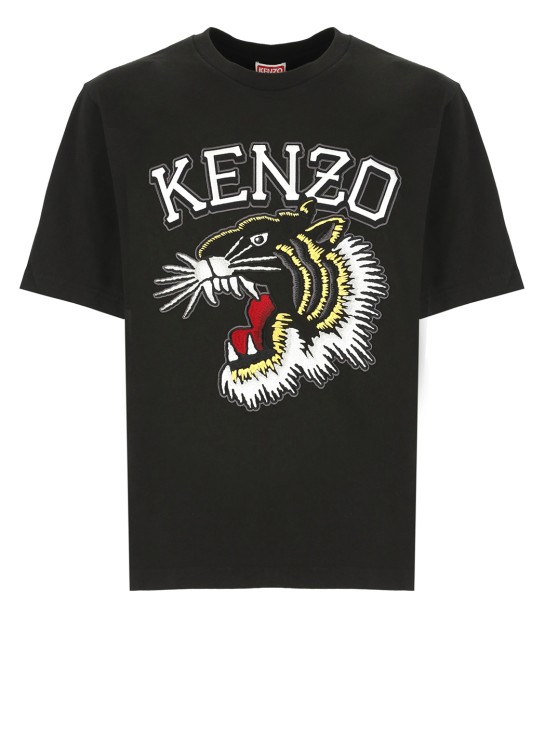 Shop Kenzo Varsity T-shirt In Black