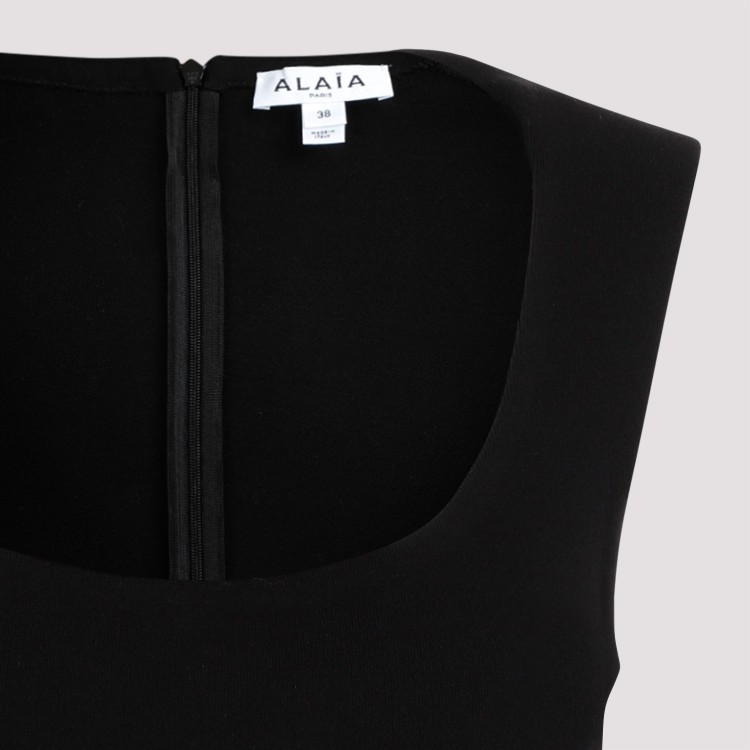 Shop Alaïa Black Wool Dress