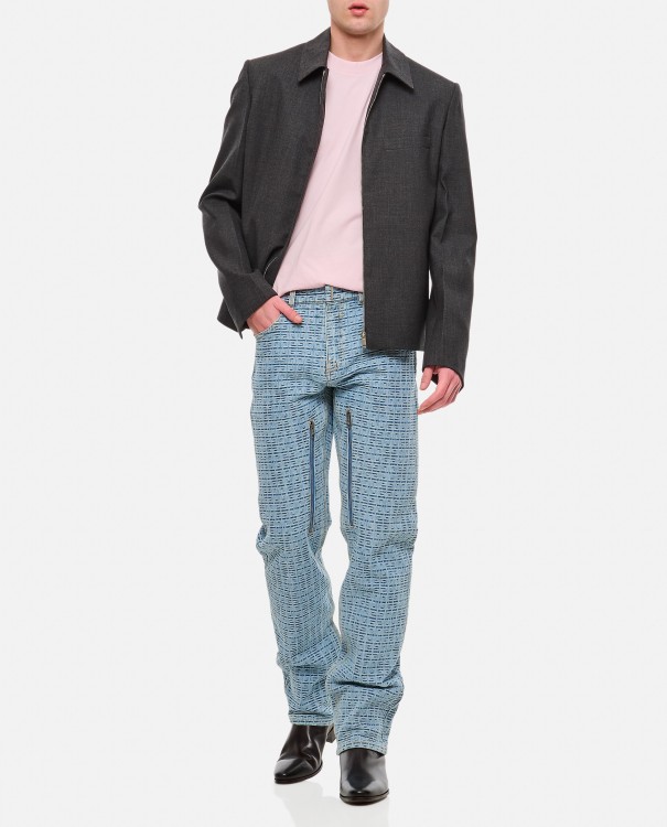 Shop Givenchy Denim Trousers In Grey