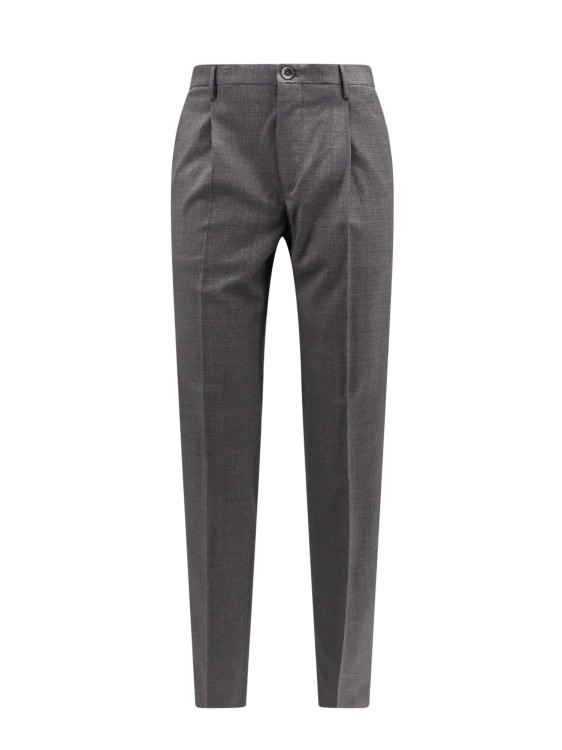 Shop Incotex Wool Trouser In Grey