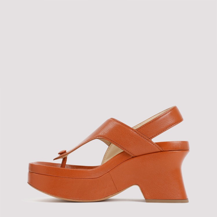 Shop Loewe Brown Ease Flatform 90 Sandals