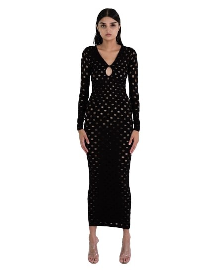 MAISIE WILEN PERFORATED GOWN,823e5a3f-06ee-dc37-d5fc-f7b9db17a02b
