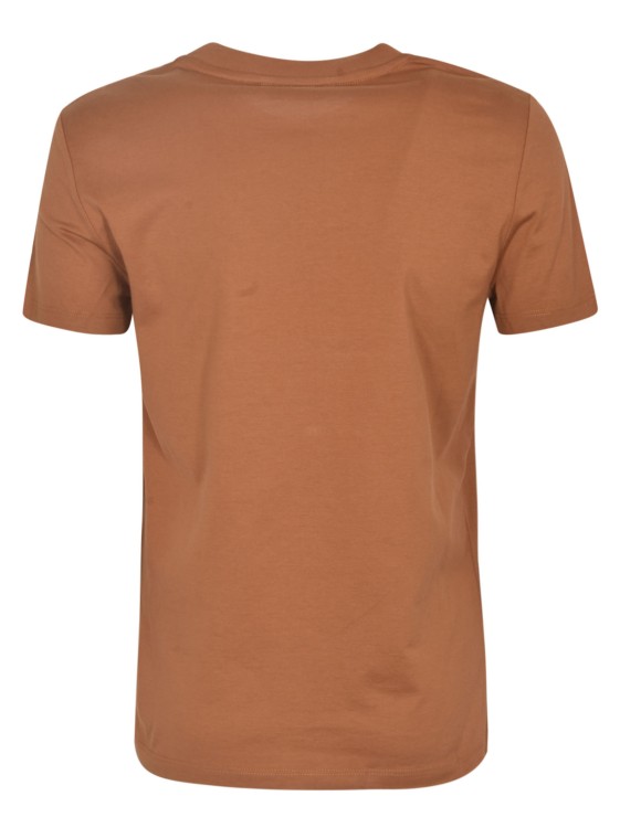 Shop Max Mara Auburn Brown Cotton T-shirt