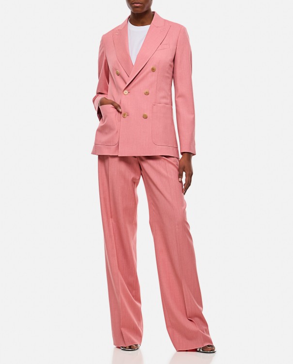 Shop Max Mara Mantide Double Breasted Blazer In Pink