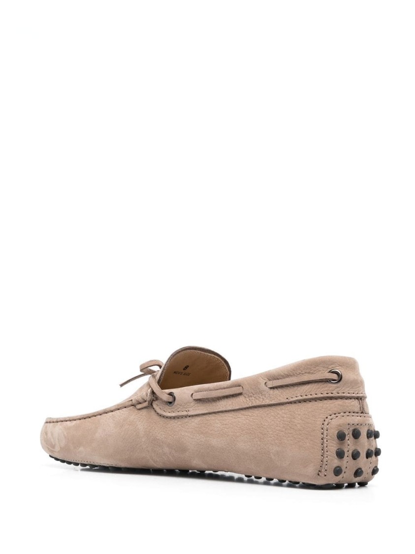 Tod's Gommino Driving Leather Slippers In Neutrals