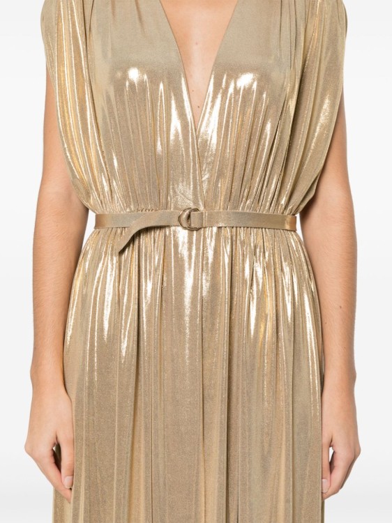 Norma Kamali Athena Maxi Gown In Gold