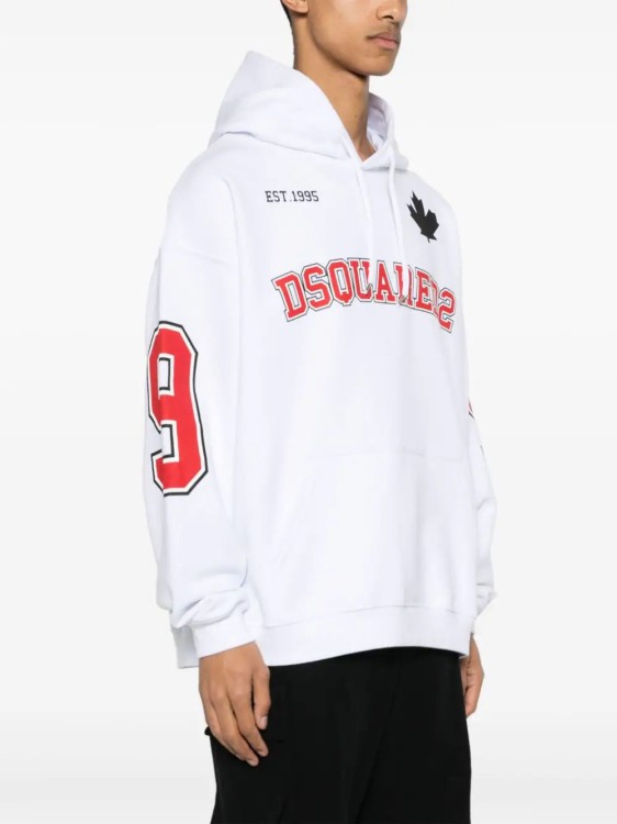 Shop Dsquared2 Caten 64 Cotton Hoodie In Silver