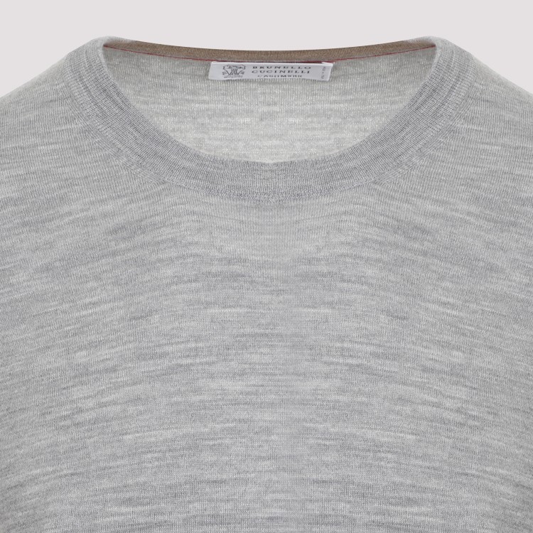 Brunello Cucinelli Wool And Cashmere Crewneck Sweater In Grey