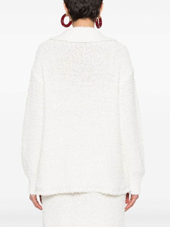 Shop Joseph Textured Knit Polo White Sweater