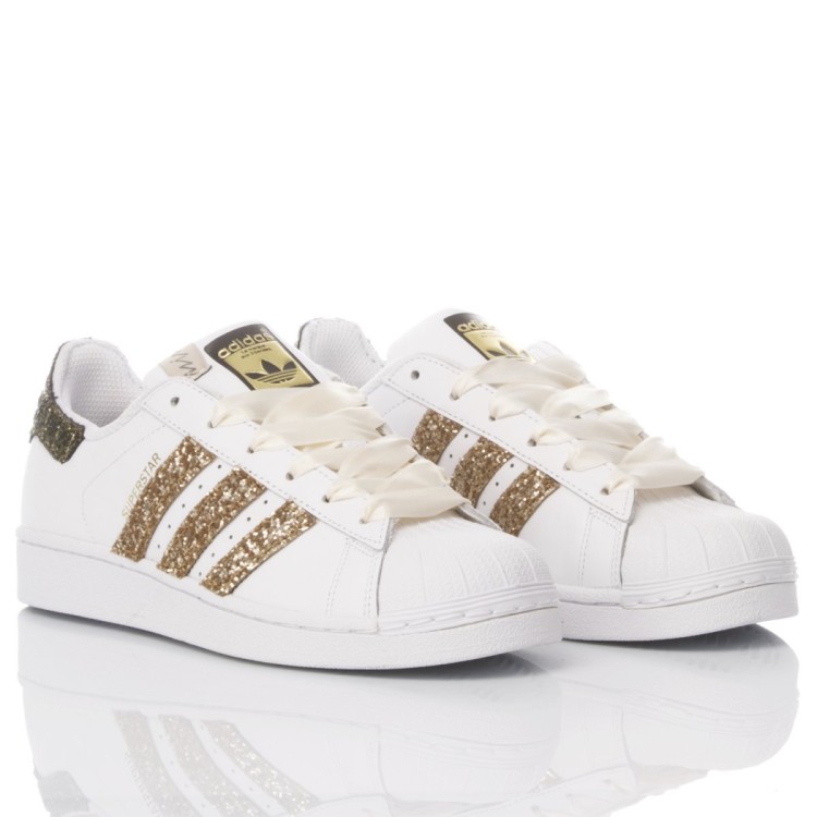 Adidas superstars hotsell gold glitzer