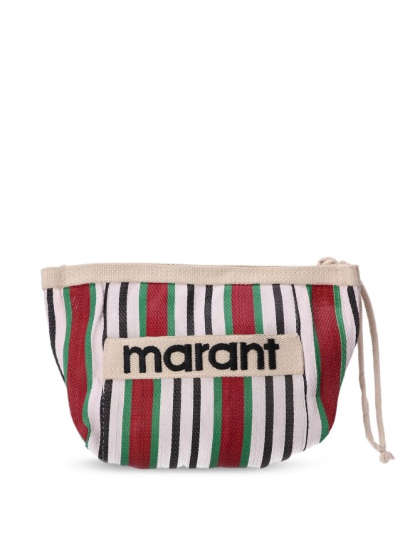 Isabel Marant Powden Striped Clutch Bag In Multicolor