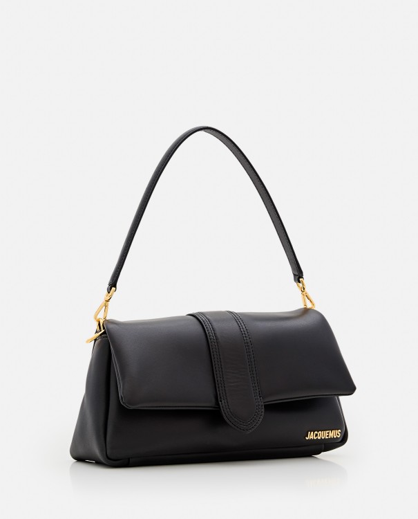 Shop Jacquemus Le Bambimou Leather Shoulder Bag In Black