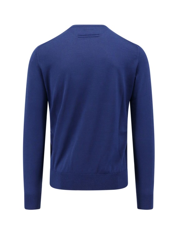 Shop Zegna Cashmere And Silk Blend Sweater In Blue