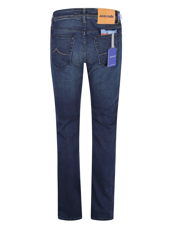 Shop Jacob Cohen Indigo Blue Cotton Blend Denim Jeans In Black