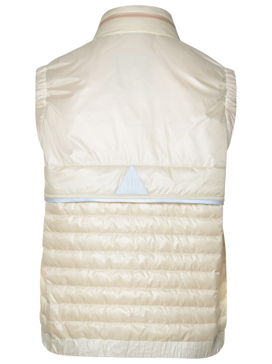 Shop Moncler Gumiane' White Polyamide Vest In Neutrals