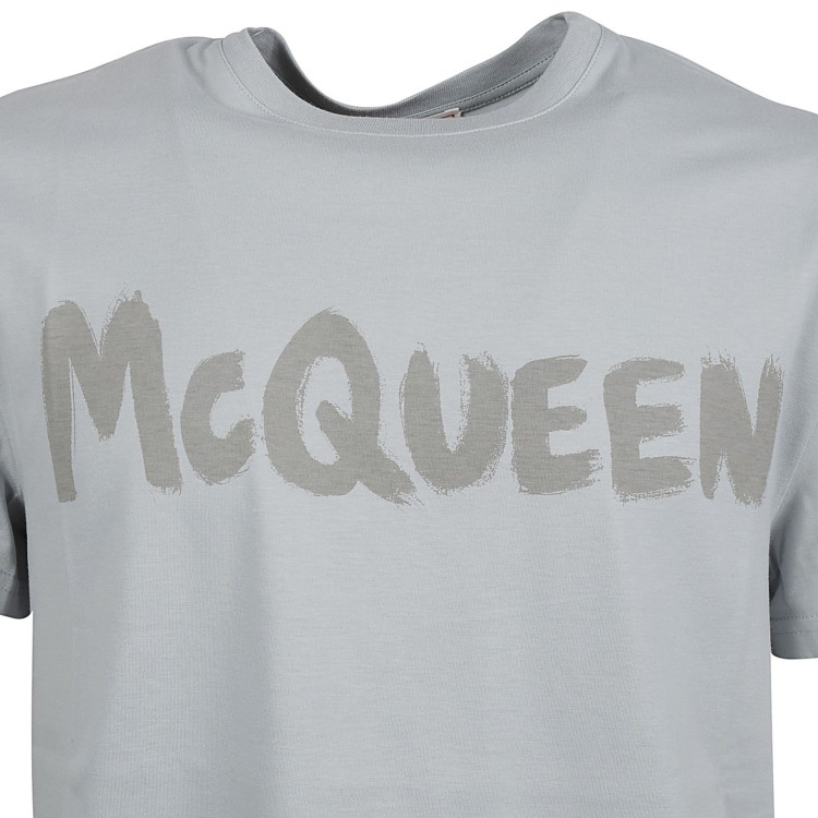 Alexander Mcqueen Alexander Mc Queen Graffiti T Shirt In Grey