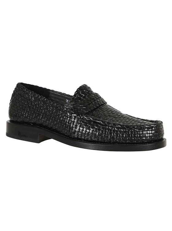 Shop Marni Bambi Moccasin In Tightly Woven In Black